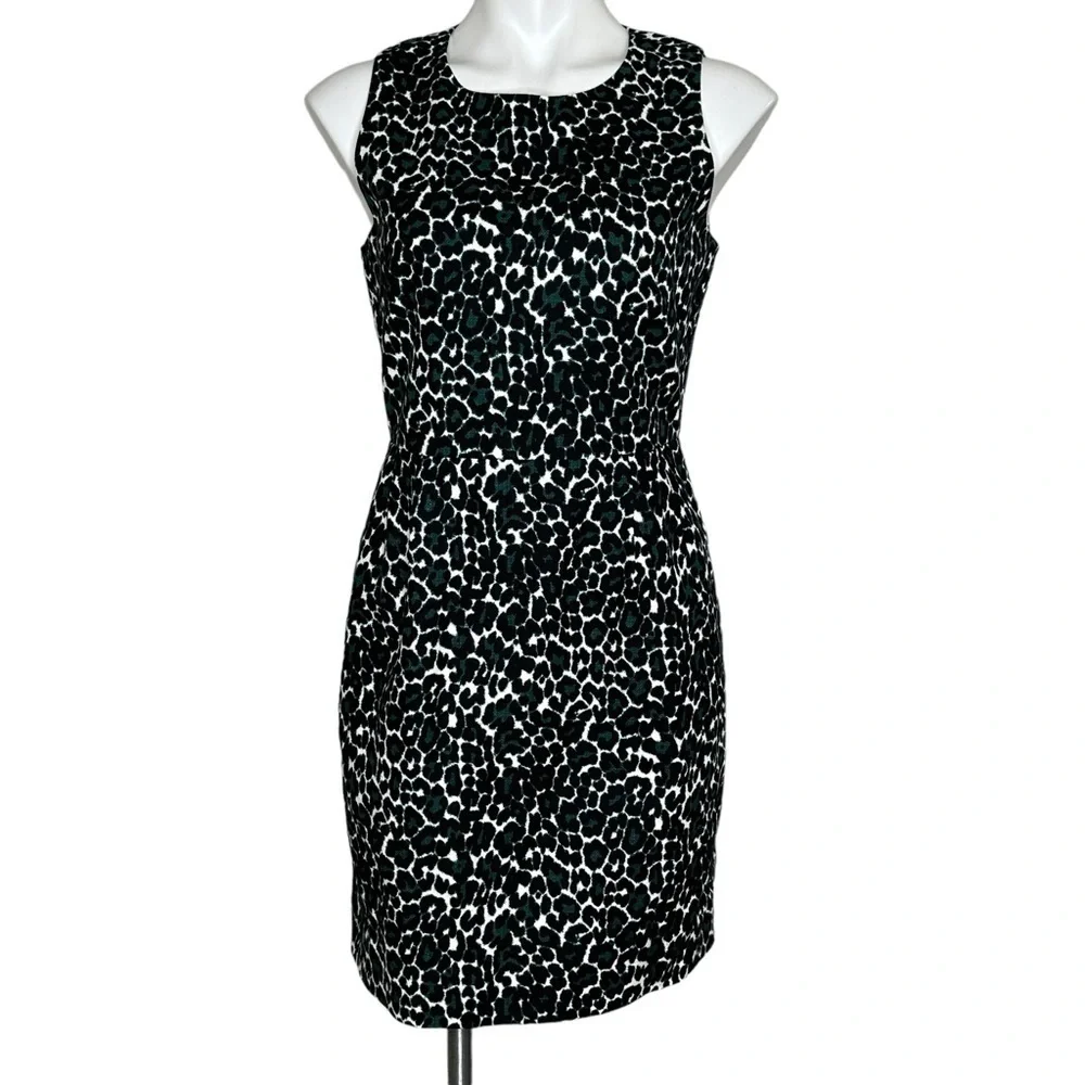 J. Crew Factory animal print sleeveless dress NWT 4 - Picture 2 of 7